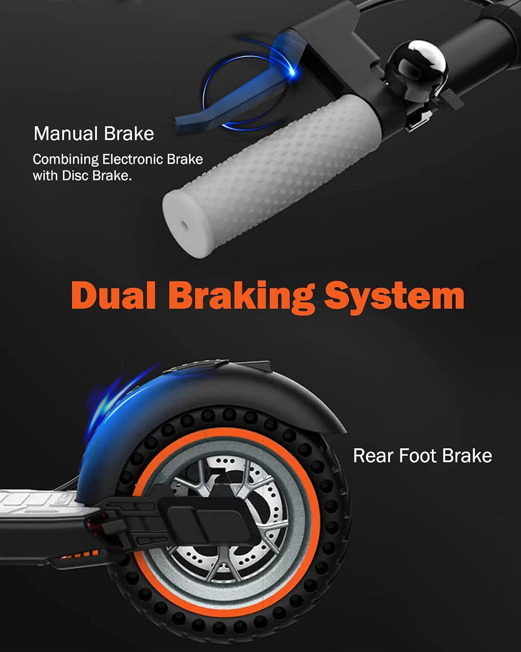 Electric Scooter 350 W Motor, 19 Mph, Folding, 8.5" Tires, Dual Suspension & Brake O80148