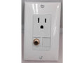 White Single Gang Wall Plate with Coax Cable TV F-Type R728678
