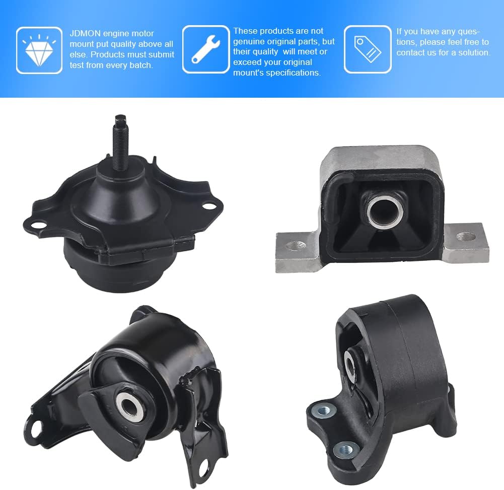 4Pcs Engine Motor Mount for Honda CRV 2.4L L4 2002-2006 Automatic Transmission Pack of 2 G15650