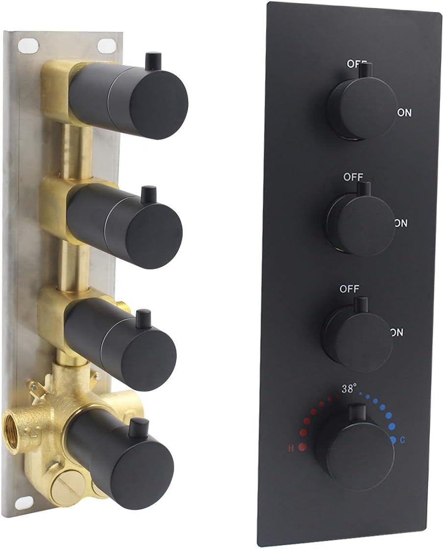 Brushed Nickel Thermostatic Shower Diverter Mixer Valve V14589