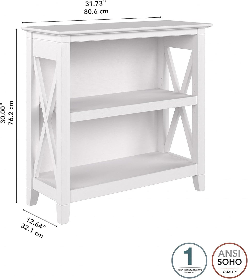 Pure White Oak 2 Shelf Bookcase V52691
