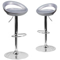 Silver Bar Stool Set of 2 D348124