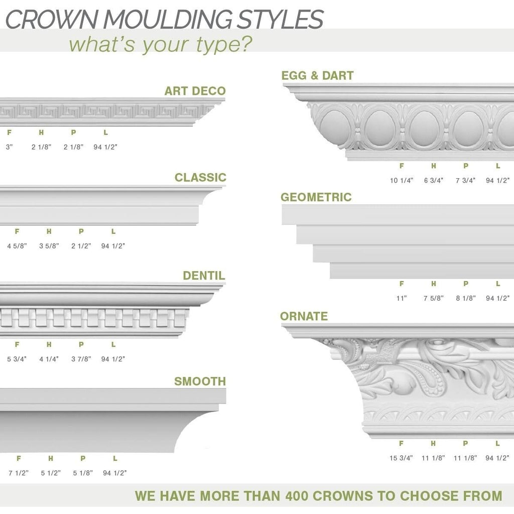 Classic Smooth Crown Moulding X370550