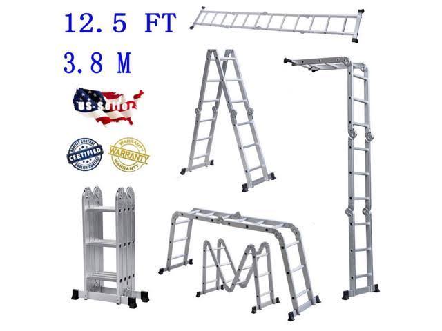 12.5 ft Aluminum Folding Scaffold Ladder R5008