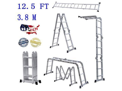 12.5 ft Aluminum Folding Scaffold Ladder R5008
