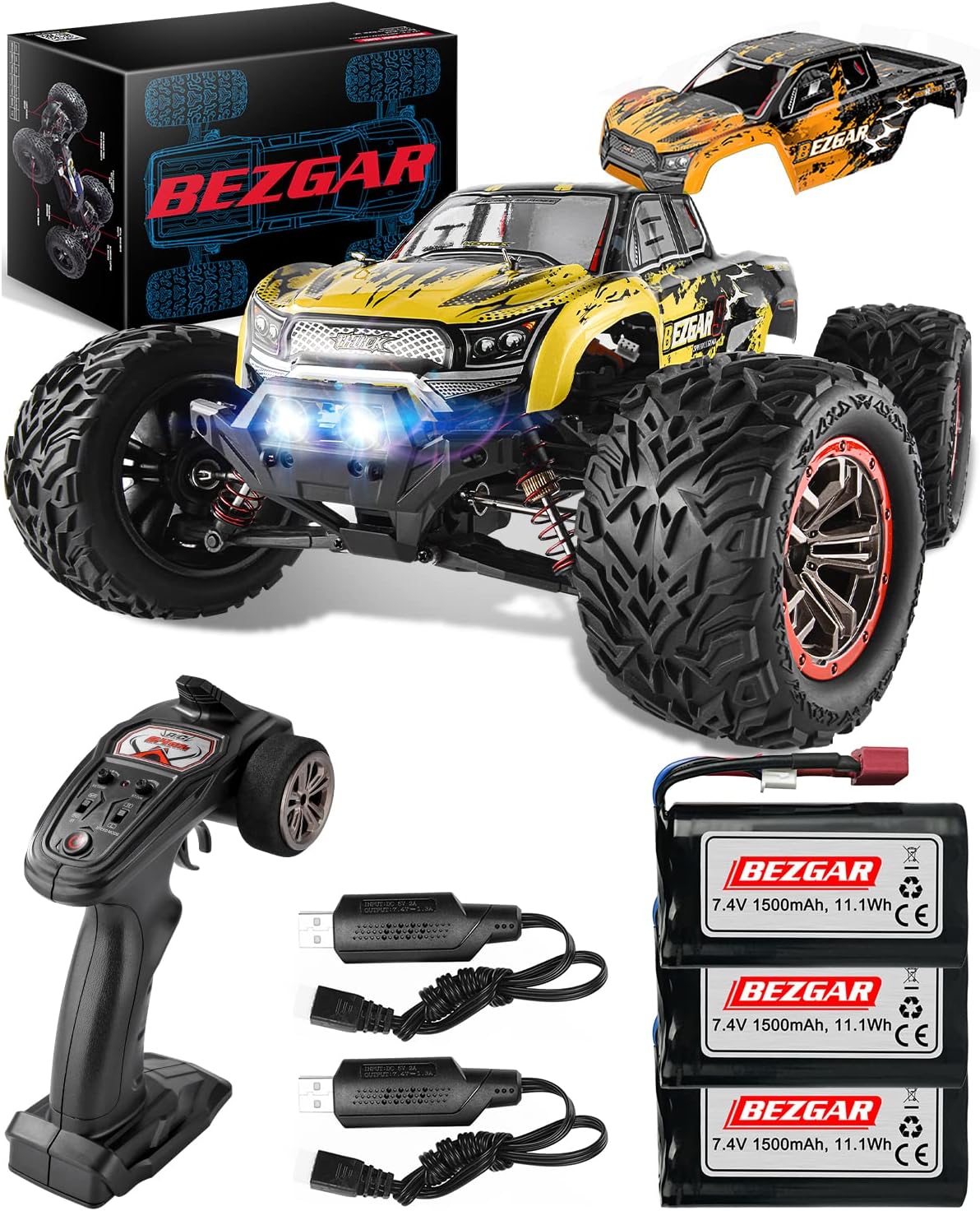 1:12 Scale 4WD RC Truck with 3 Rechargeable Batteries O993