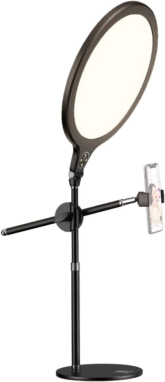 LED Video Conference Lighting Kit with Phone Mount and Adjustable Fill Light C68682