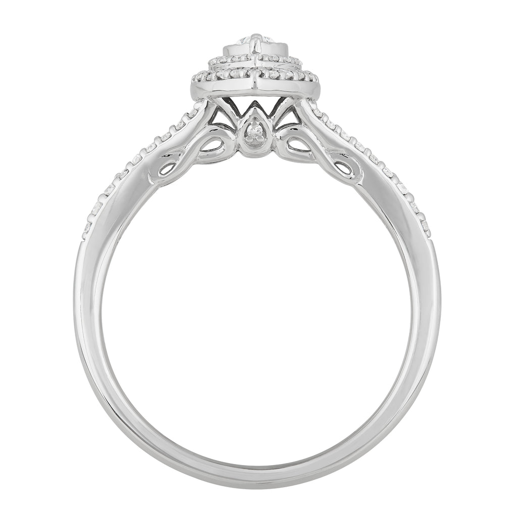.33 CT Diamond Marquise Engagement Ring in 10K White Gold, Size 7 T75034