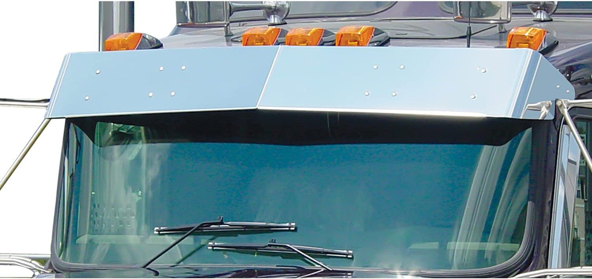 Stainless Steel 13” Drop Visor for Kenworth W900L Style Cab Y9326
