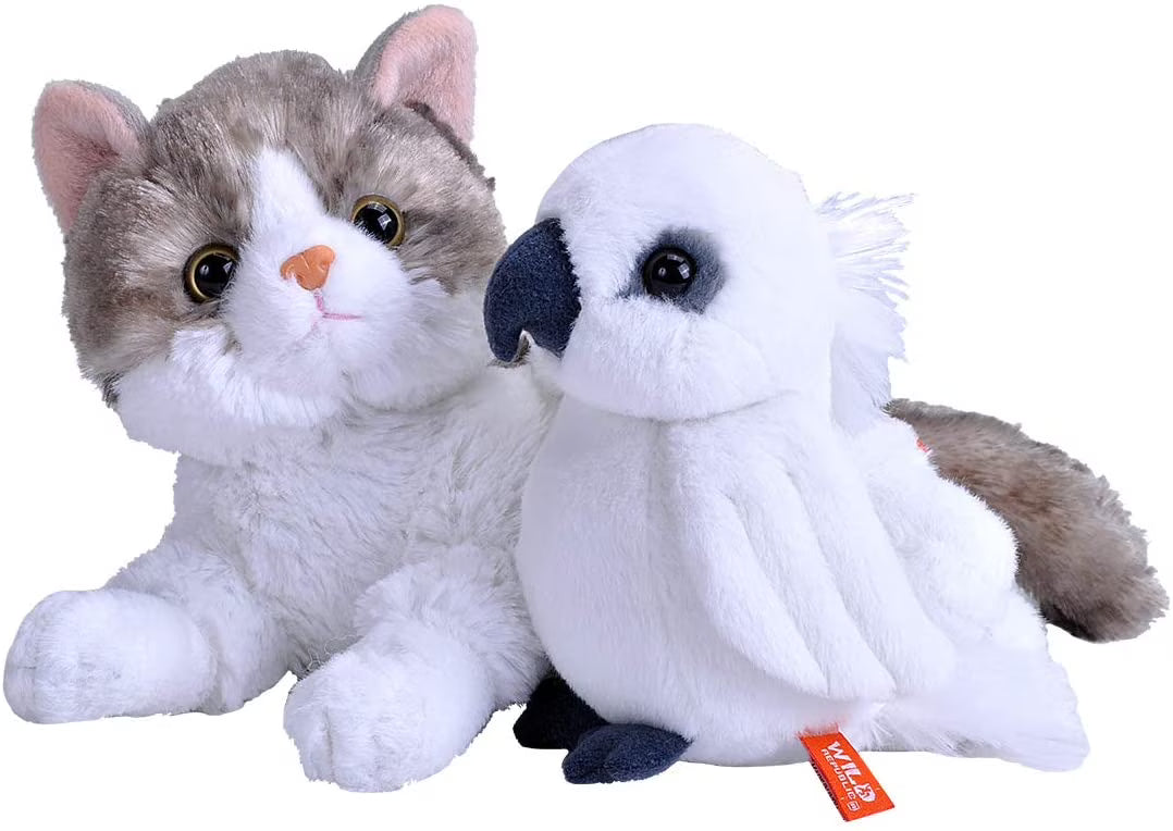 Plush Cockatoo and Cat Plush Toys F202857