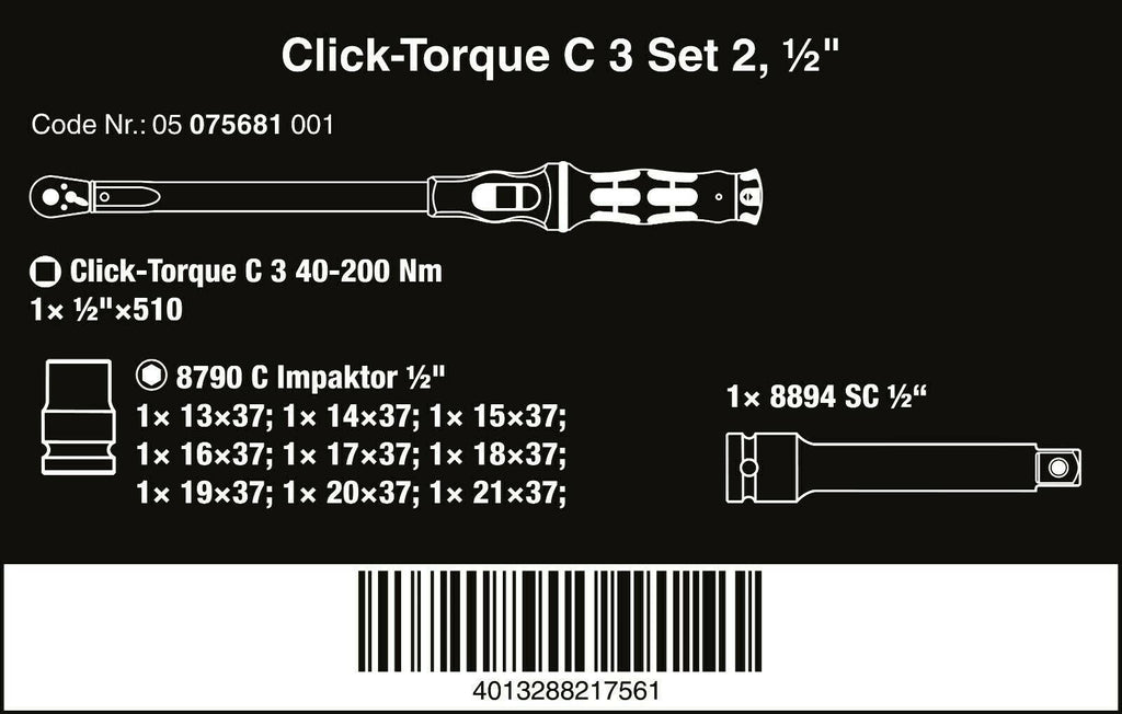 11 Piece Torque Screwdriver Set S822205