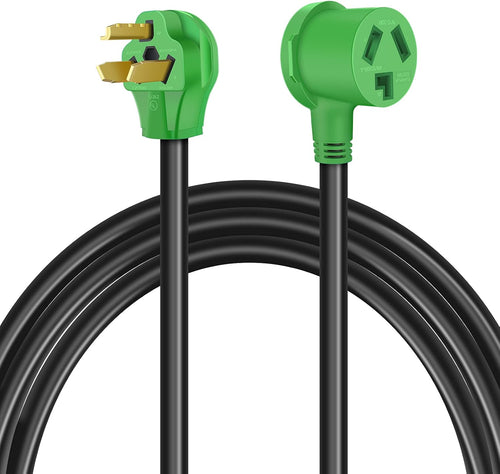 10FT 3 Prong Dryer Extension Cord, NEMA 10-30P to 10-30R, 10-AWG STW, UL Listed, Green, Pack of 2 M28444