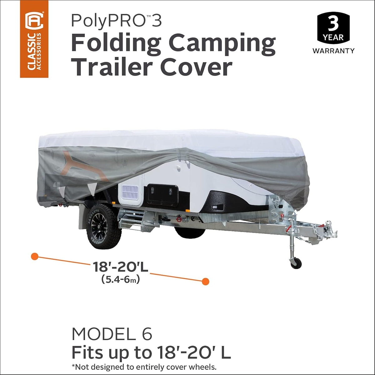 Grey Pop-Up Camper Trailer Cover U2017
