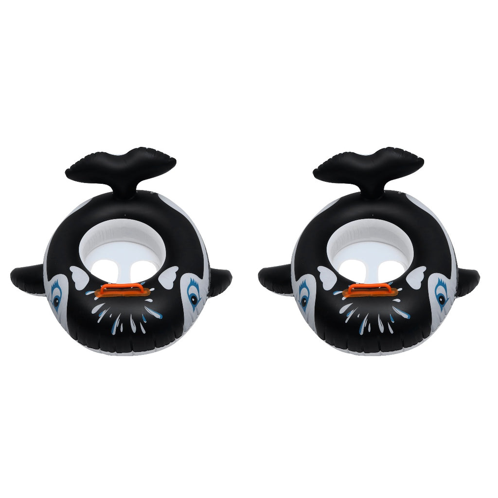 2 pcs Baby Seat Swim Ring Whale Design Pool Toys S721092