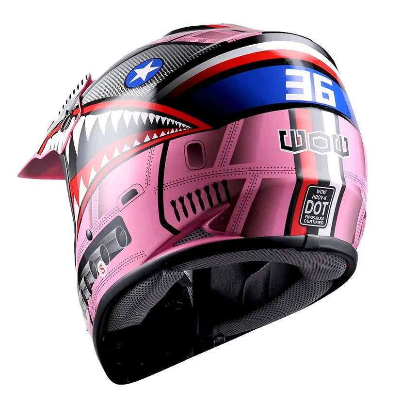 Shark Pink Kids Motocross Helmet O368