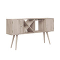 White Wash Wood Sideboard with Doors Q829