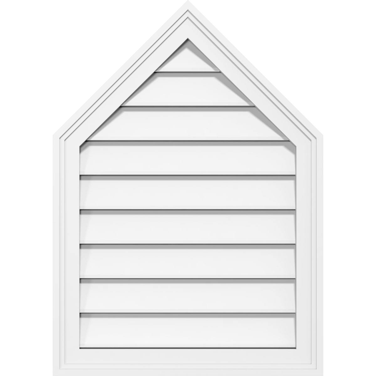 22x22W x 30x22H Peaked Top Surface Mount PVC Gable Vent C118579