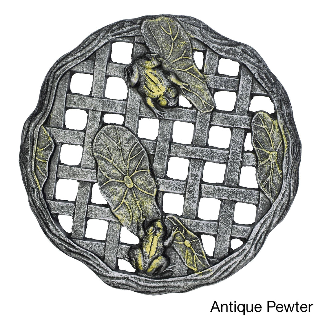 Brown/Black Cast Aluminum Frog Stepping Stone C9700