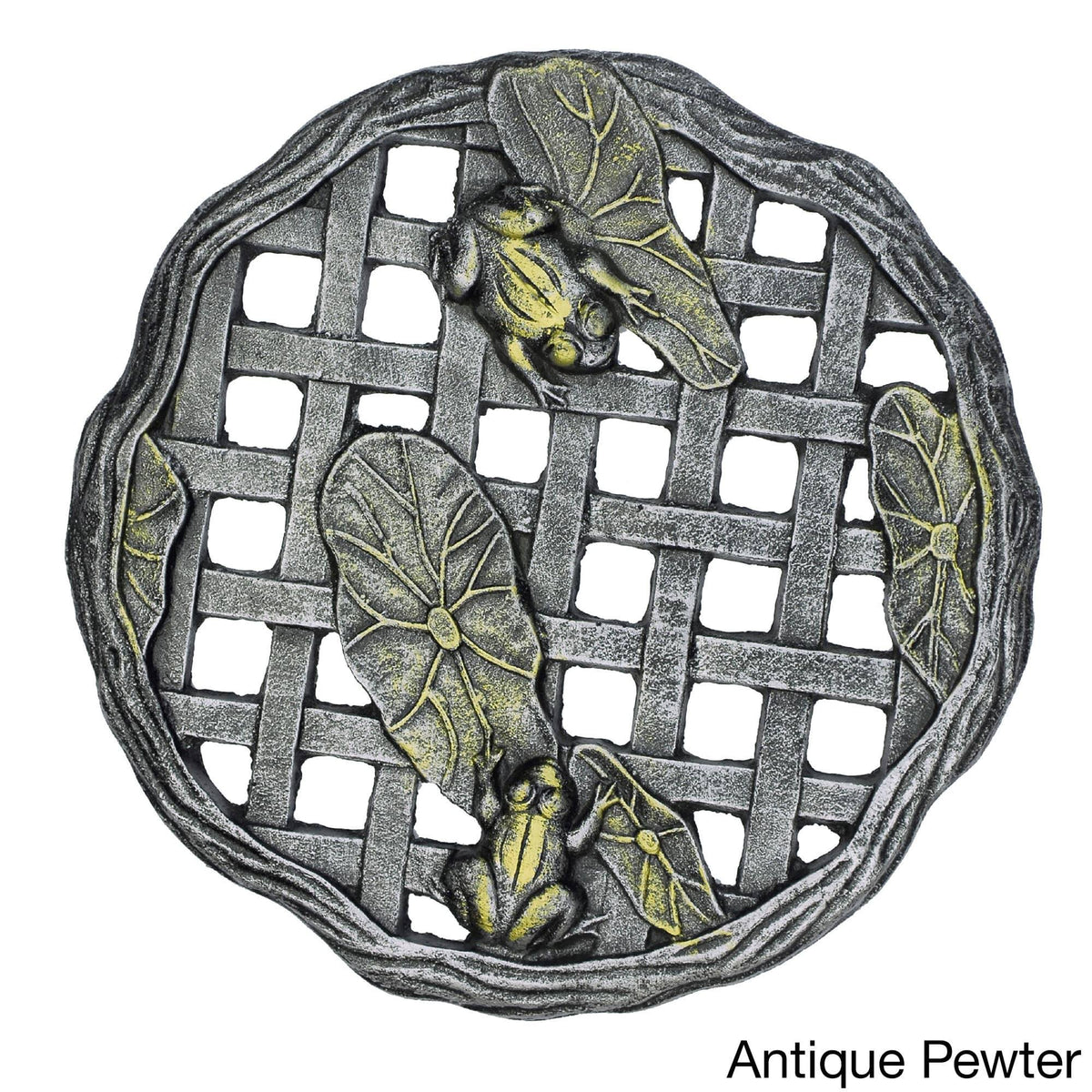 Brown/Black Cast Aluminum Frog Stepping Stone C9700