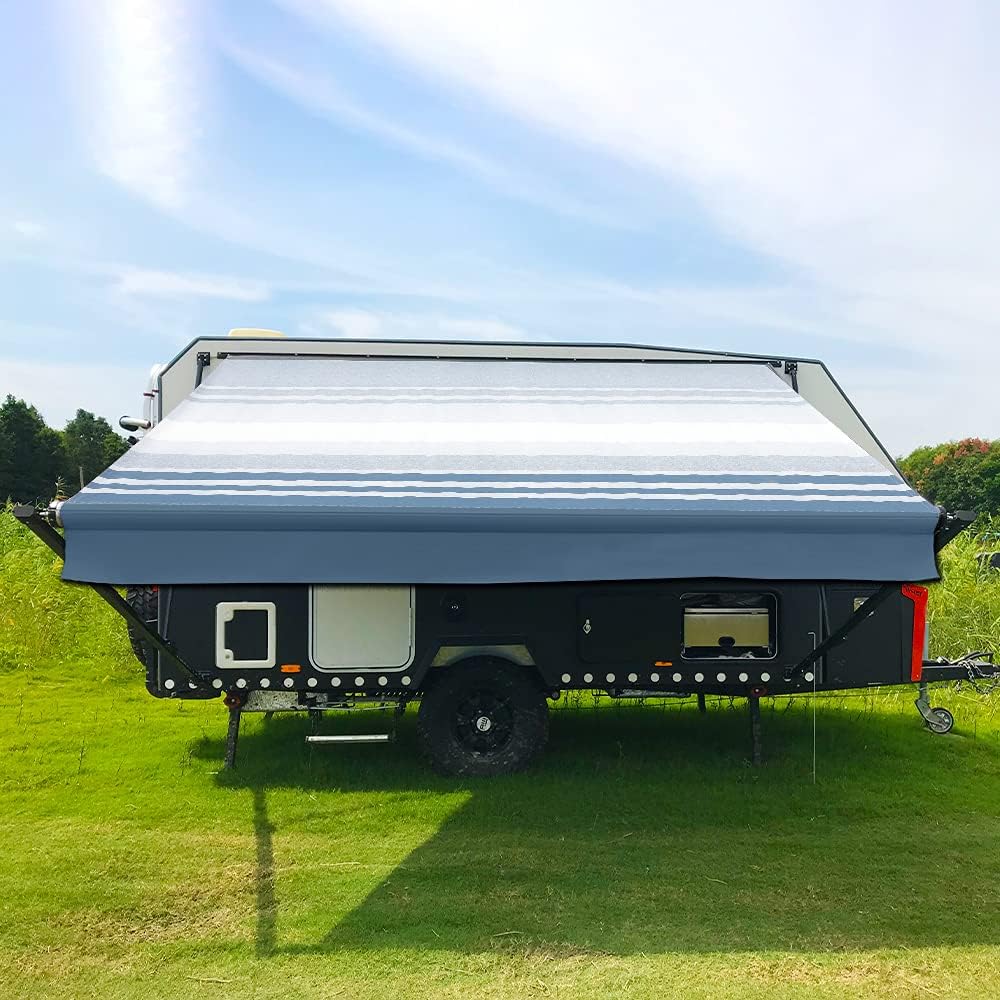 12 Feet Blue Vinyl RV Awning Replacement X598