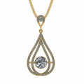 Yellow Gold Plated 925 Sterling Silver Zirconia Necklace W62328