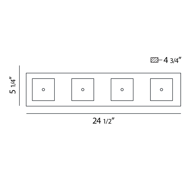 4-Light Bathbar, Satin Nickel A3773
