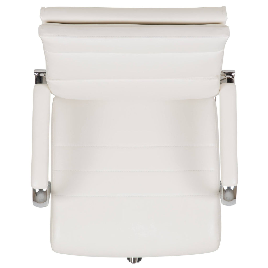 White LeatherSoft High Back Executive Swivel Office Chair P504