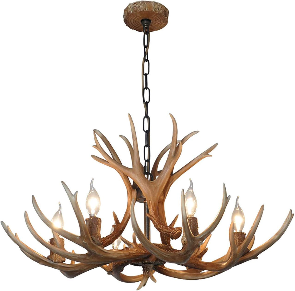 Antler Chandelier 6 Light Deer Horn Ceiling Light N2223