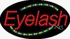 LED Oval Eyelash Sign, 15"H x 27"W x 1"D K392