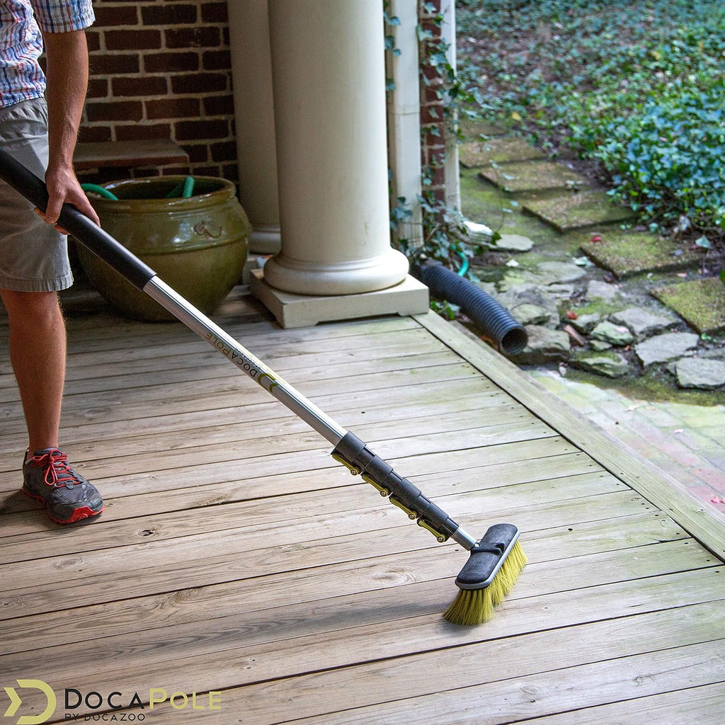 Deck Brush with 6-24 Foot Extension Pole, Pack of 2 H436329