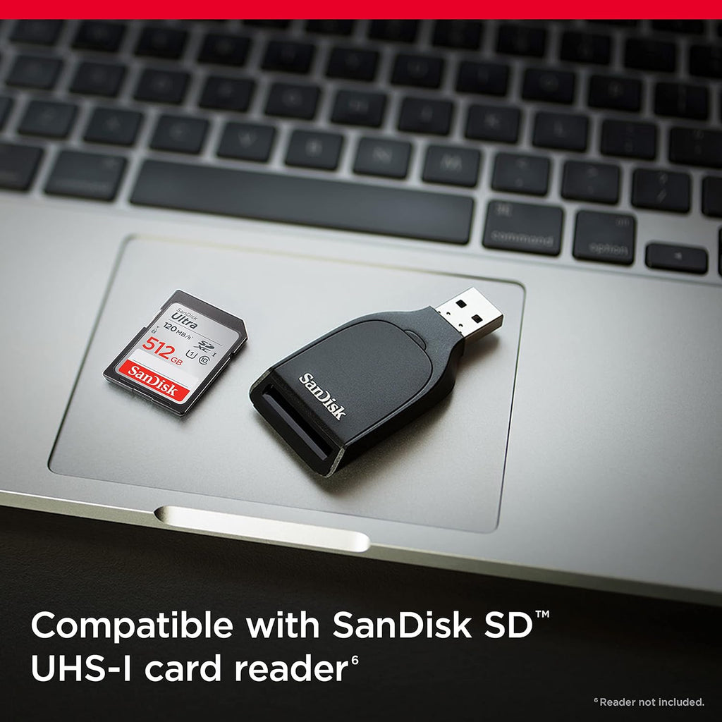 512GB Ultra SDXC UHS-I Memory Card, 120MB/s, C10, U1, SD Card, Pack of 2 E1061