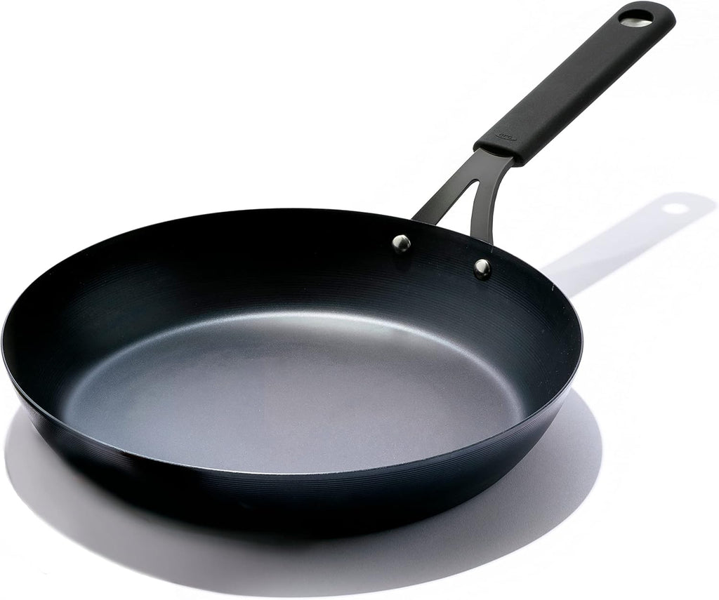 Black 12 Carbon Steel Frying Pan with Silicone Sleeve I2985