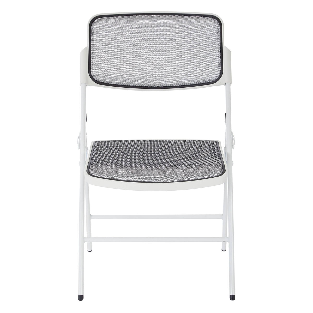 White ProGrid Mesh Folding Chair Q245