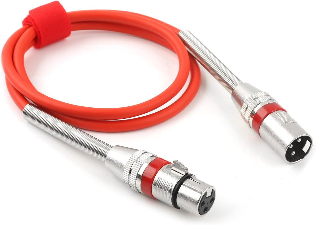 6 Pack Multi-Color 3.3 feet XLR Male to Female Microphone Cable H53884