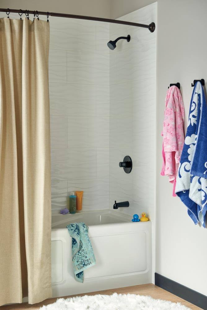 Matte Black Tub and Shower Trim Kit L8462