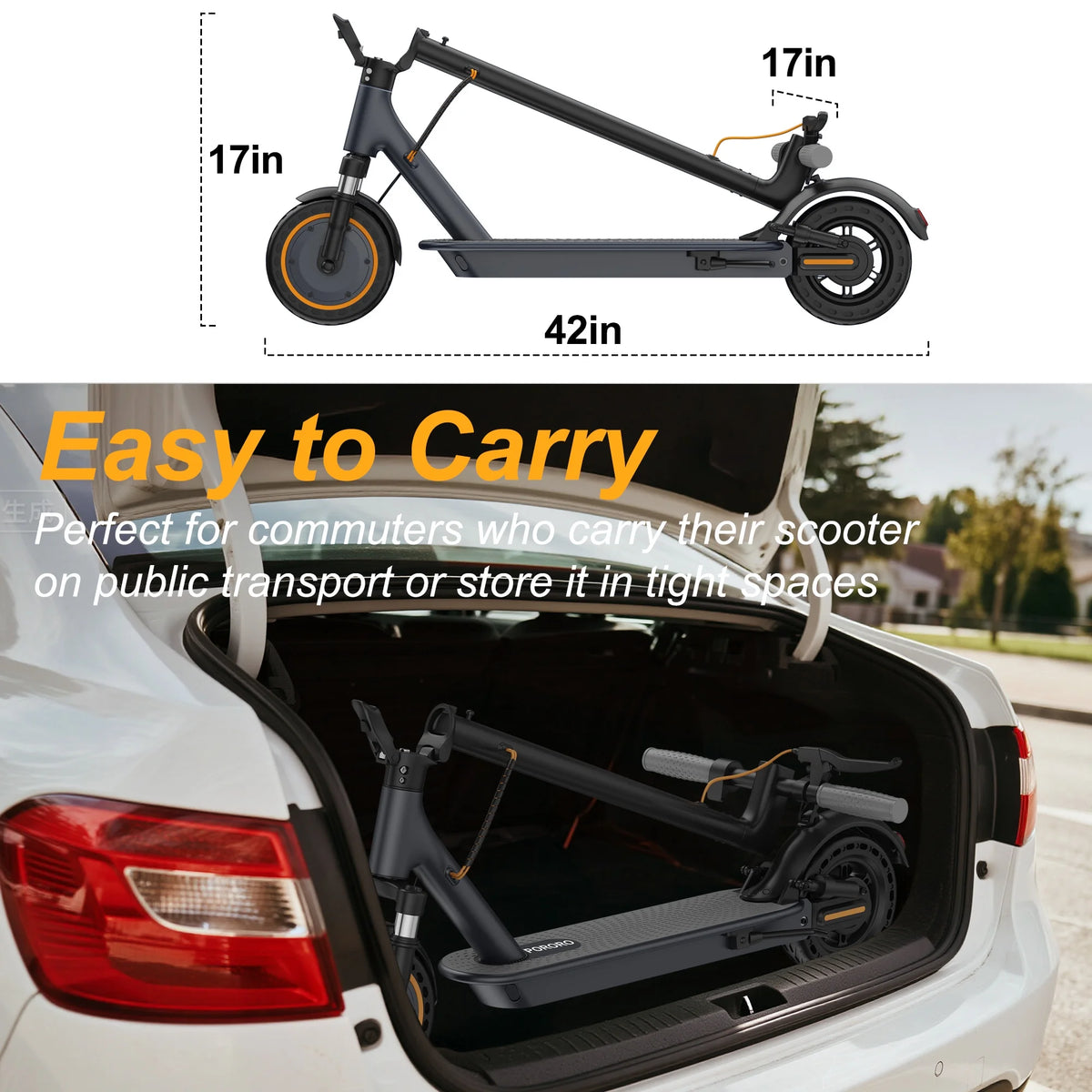 8.5" Folding Electric Scooter with Dual Suspension I547868