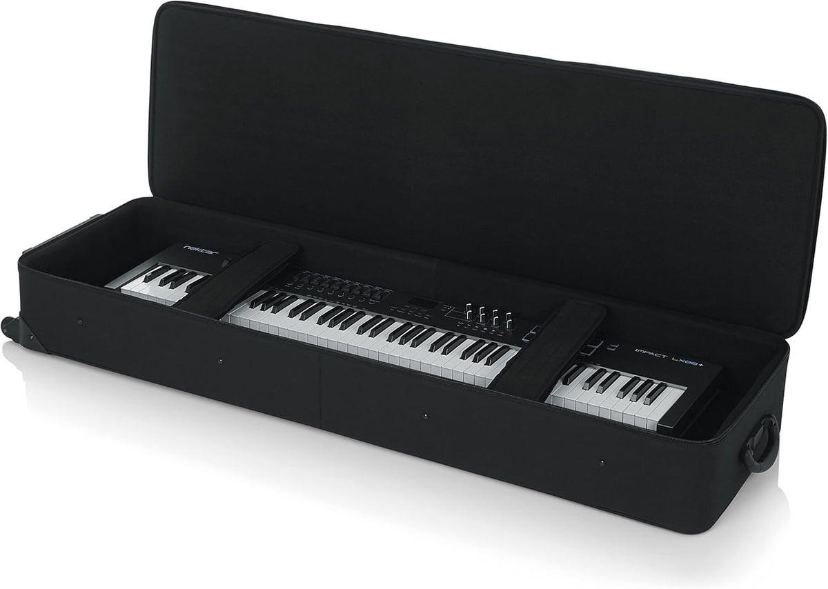 Lightweight Rolling Keyboard Case for 88 Note Keyboards and Electric Pianos J74674