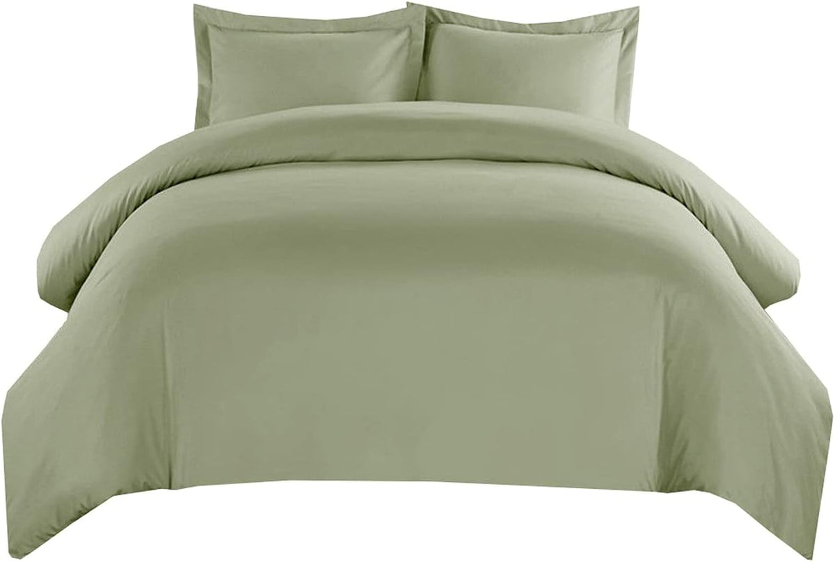 Solid White 550-Thread-Count King Cotton Sateen Duvet Cover T777