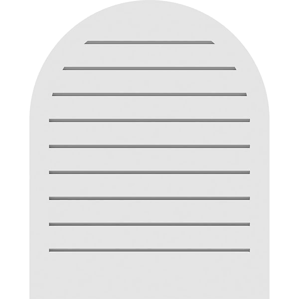 Round Top Surface Mount PVC Gable Vent with Brickmould A2583
