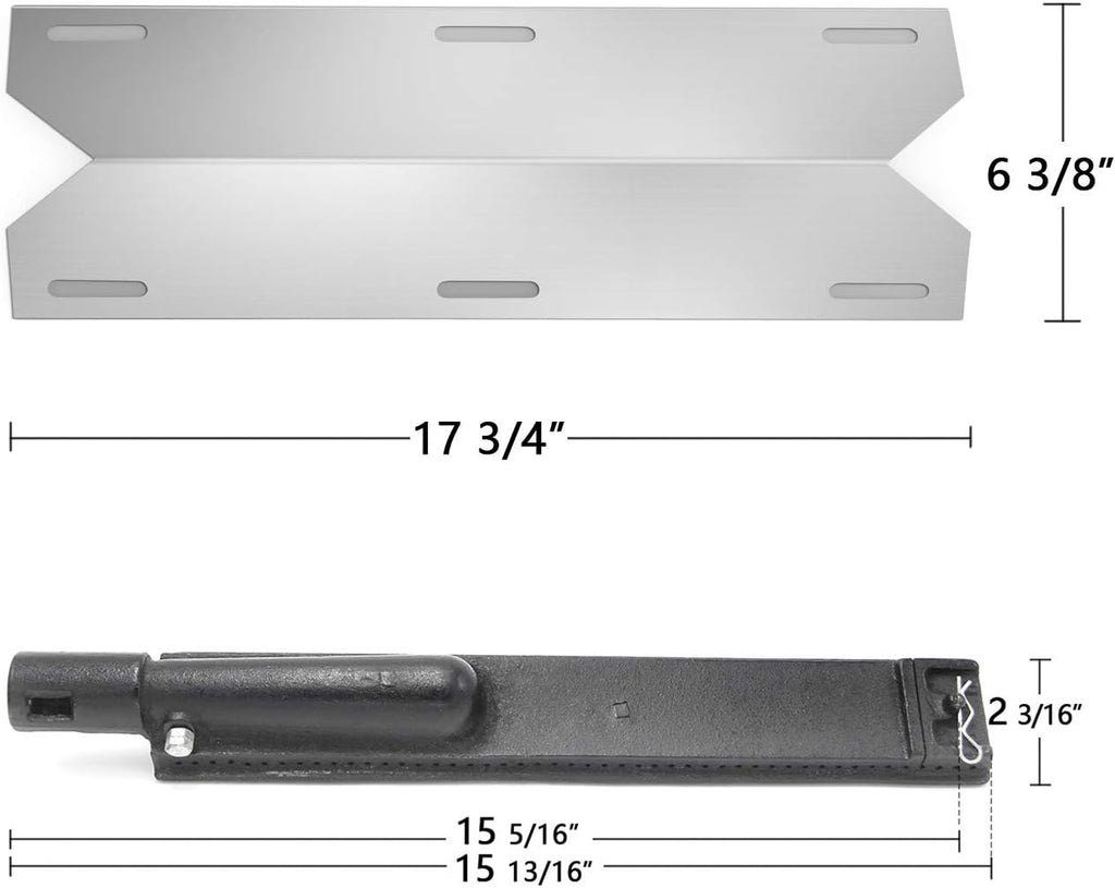 17 3/4” Heat Plates and 15 13/16” Burners Replacement, Pack of 2 C445