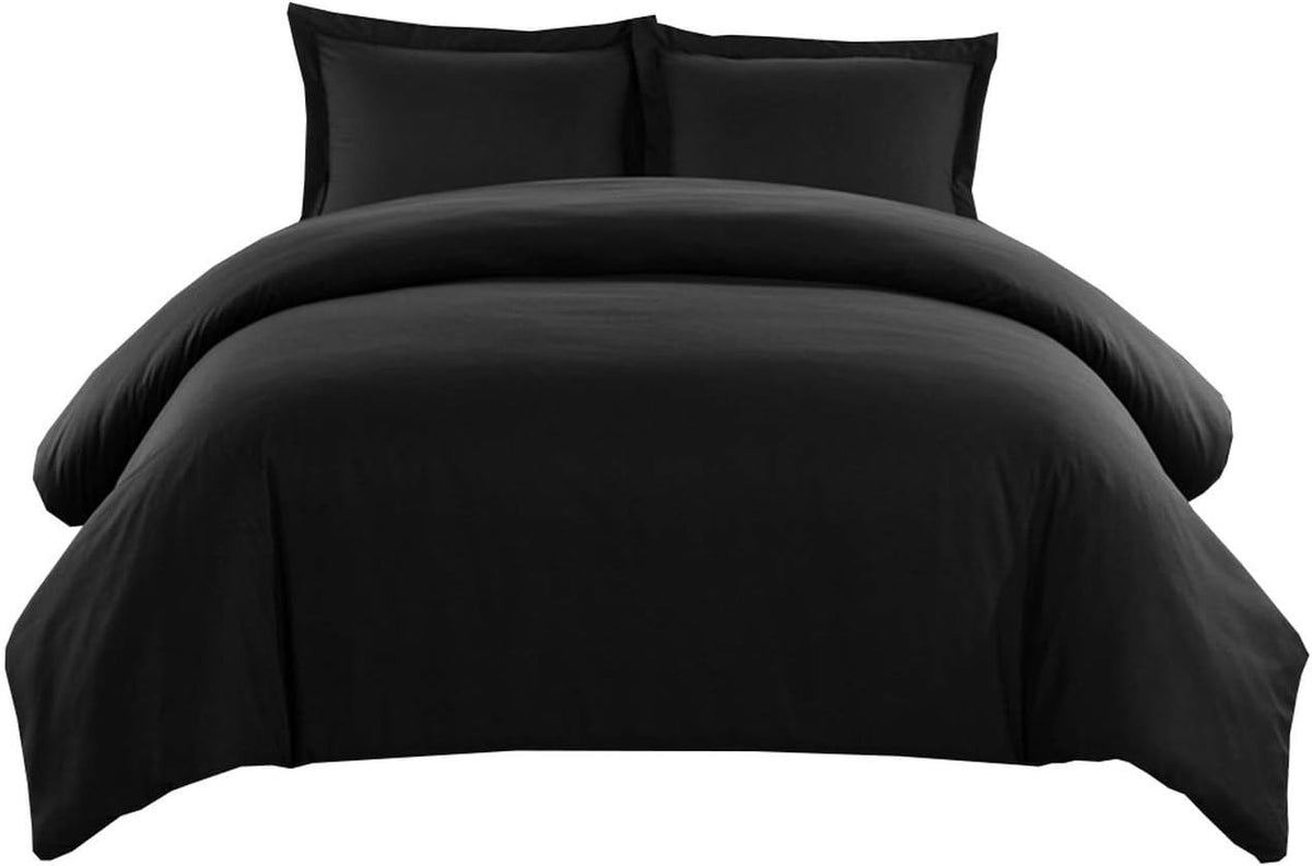 Solid White 550-Thread-Count King Cotton Sateen Duvet Cover T777