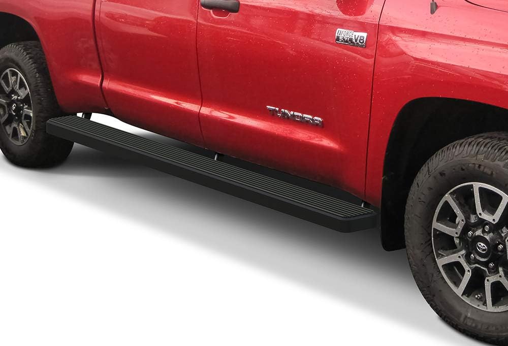 Black Powder Coated 6 inches Running Boards Side Steps Step Rails J62884