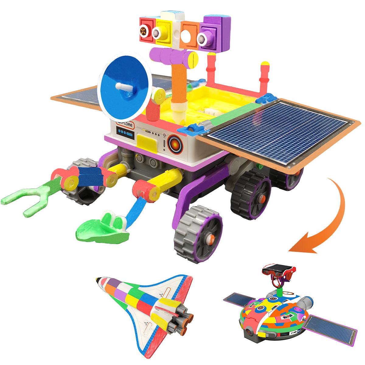 3 In 1 Solar Robot Kit with Paints and Paintbrush J2680