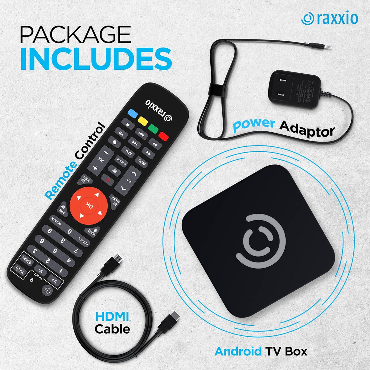Android TV Box with 4K, 4GB RAM, 64 GB ROM, WiFi, USB 3.0, Bluetooth, HDMI Cable and Remote Control S9564