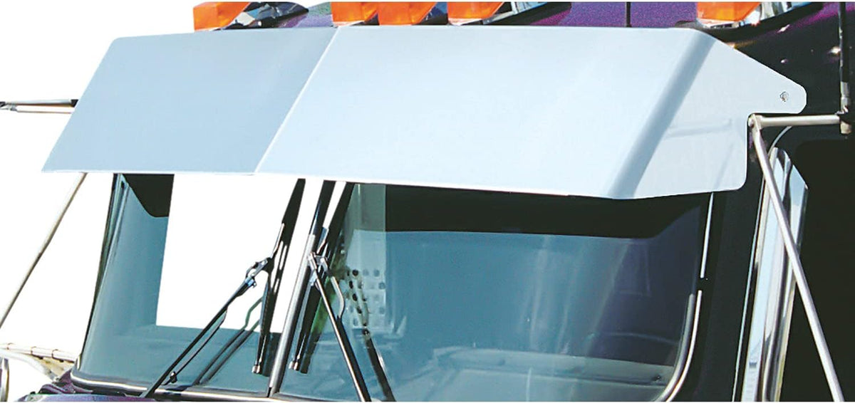 Stainless Steel 13” Drop Visor for Kenworth W900L Style Cab Y9326