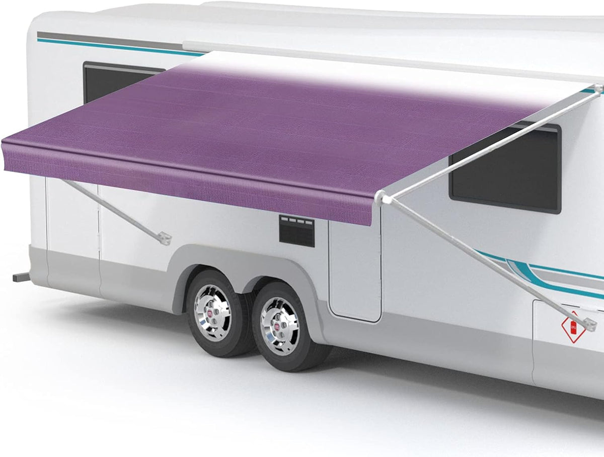 Waterproof Vinyl RV Awning Fabric Replacement Shade Screen - 15' P4620