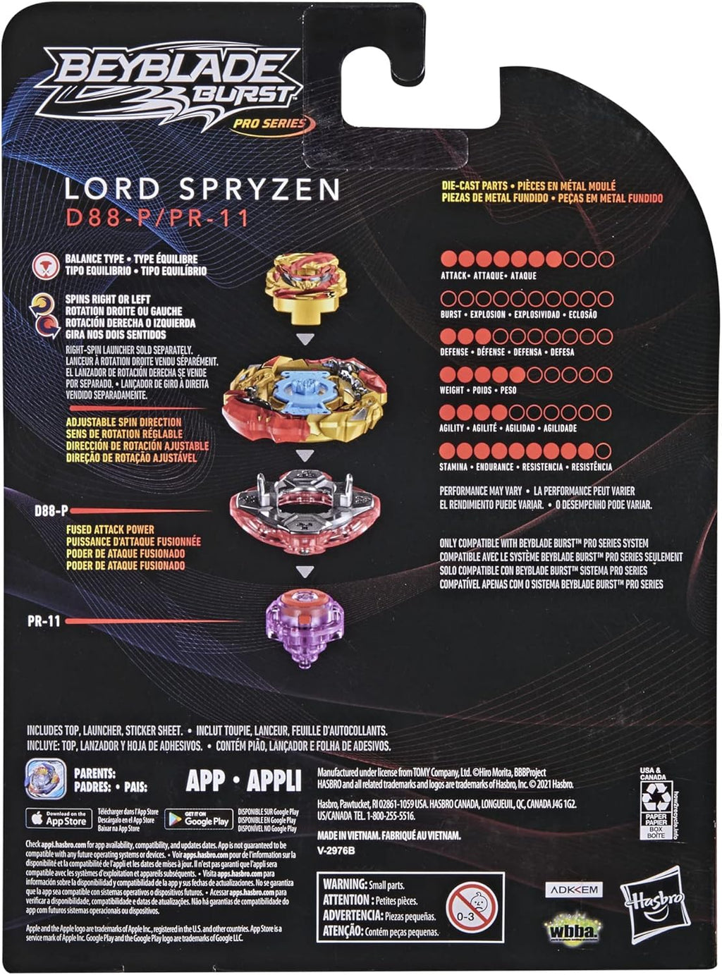 Lord Spryzen Spinning Top Starter Pack Balance Type Battling Game Top with Launcher Toy G9527