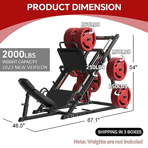 Heavy Duty Adjustable Leg Press Machine with Plate Storages E117