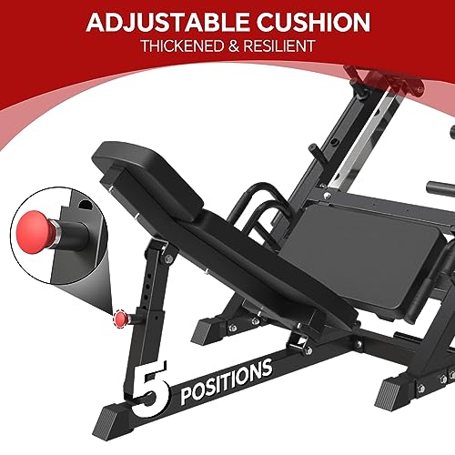 Heavy Duty Adjustable Leg Press Machine with Plate Storages E117