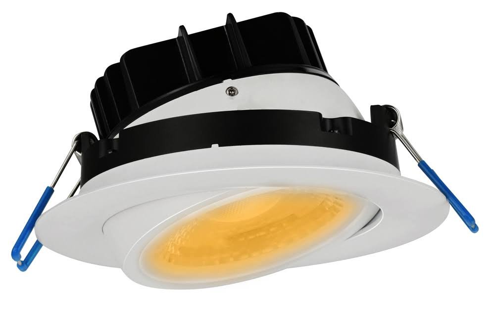 4 inch Round LED Gimbal Light, 11.4W 3500K White Y78672